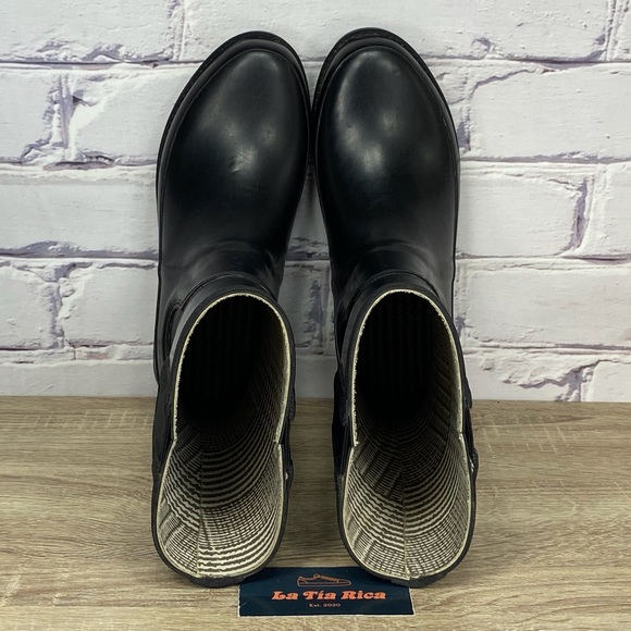 L.L. Bean Wellies Black Waterproof Rain Boots - Picture 7 of 9